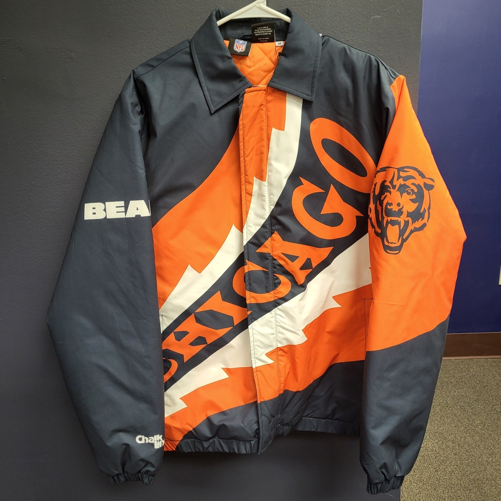 Chicago Bears Navy and Orange Varsity Jacket